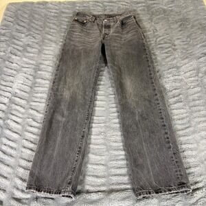 Levis 501 90s Jeans Womens 25 Black Grey Wash Relaxed Straight Leg A1959-0022